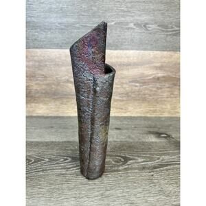 Raku Pottery vase 10” Rustic Texture Art Pottery Vase